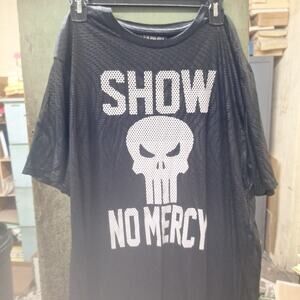 Marvel’s The Punisher “Show No Mercy” Shirt with Skull Black Shirt XL
